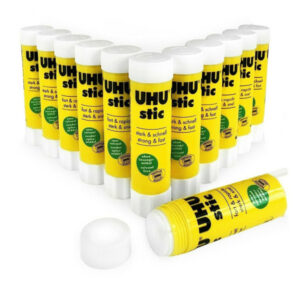Lot de 12 bâtons de colle blanche UHU 40g