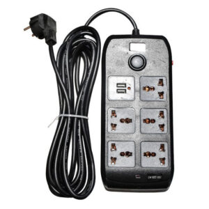 Rallonge Light Waves - EXT -52U - Prise d'extension - 5 ports - 2 ports USB 2P / 3 mètres - 5 voies