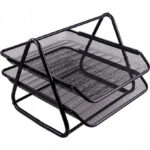 Corbeille à Courrier bureau 2 étages en fer – Image 2