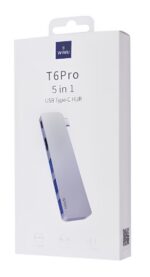 Adaptateur Wiwu Alpha T6 Pro Type-C Hub 5 en 1 – Image 2
