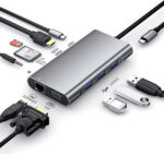 Convertisseur TYPE C: HDMI+USB 3.0+USB 2.0+RJ45+SD+VGA+Port Audio – Image 3
