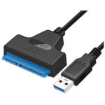 Adaptateur USB 3.0 vers SATA câble 22 broches pour disque dur HD 2.5 SSD HDD pilote SSD