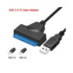 Adaptateur USB 3.0 vers SATA câble 22 broches pour disque dur HD 2.5 SSD HDD pilote SSD – Image 2