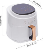 Friteuse à air électrique JD689B, 220V-1400V, 8L – Image 2