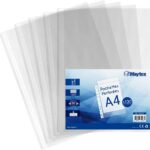Intercalaire Transparent A4 100 pièces Pochettes lisse
