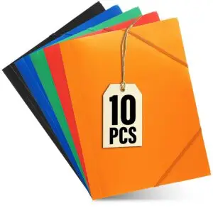 Chemises à rabat plastique avec élastique assortie 10 Pièces